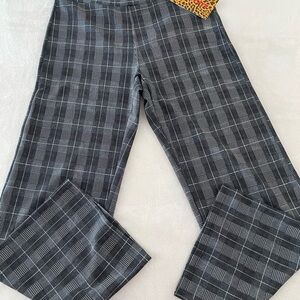 Tailored Gray Plaid Women's Dress Pants